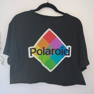 Polaroid Vintage Crop T-shirt Black L